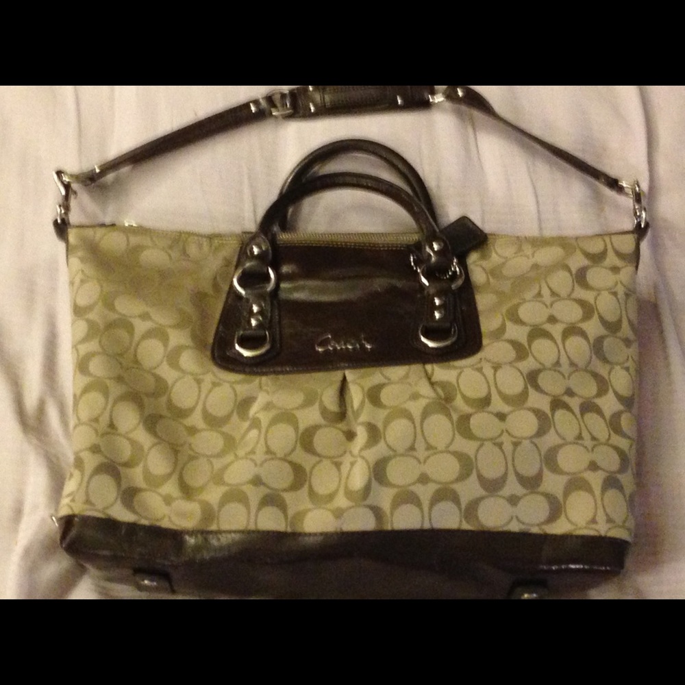 Coach NWT Brown Signature Satchel